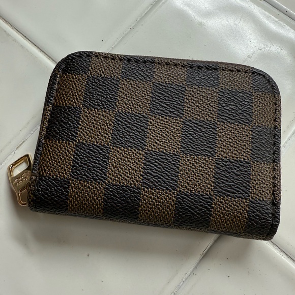 Handbags - Inspired Checkered Brown Wallet